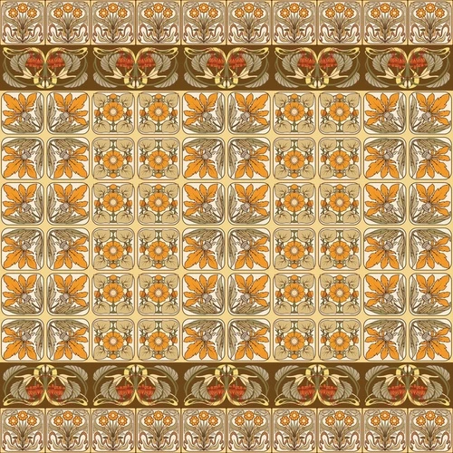 арабески, ковер, узор, бежево-оранжевая