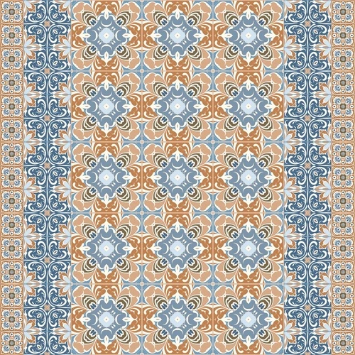 арабески, ковер, узор, бежево-голубая