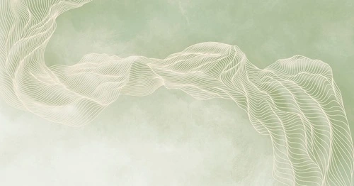 графика, вуаль, розовые линии, серо-зеленая