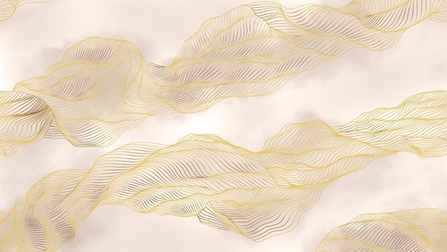графика, вуаль, золотые линии, бежевые, бежево-розовые