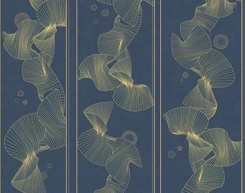 графика, вертикальные, золотые линии, узоры, темно синий