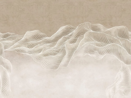 графика, белые линии, бежевые, градиент