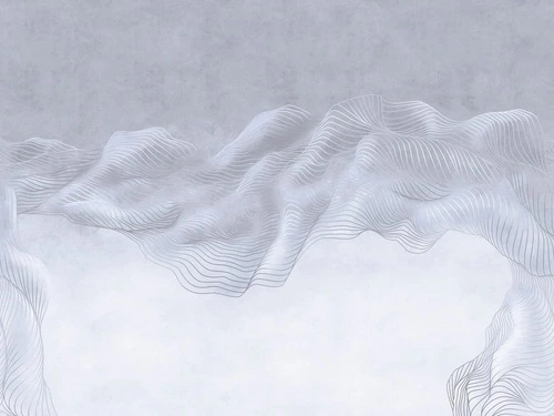 графика, серебряные линии, серая, с градиентом