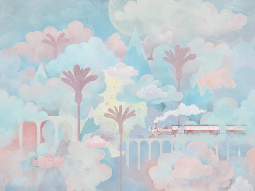 абстракция, облака, голубые