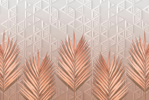 геометрия, листья, оранжевые