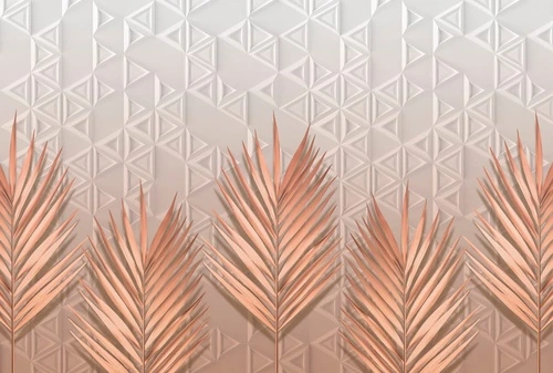 геометрия, листья, оранжевые