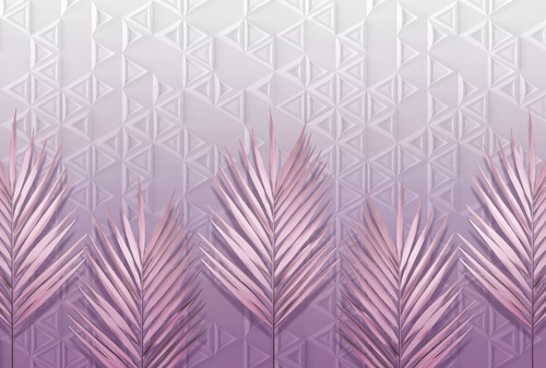 геометрия, листья, сиреневые