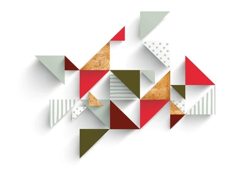 геометрия, треугольники, красные