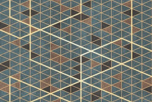 геометрия, золотые линии, синий