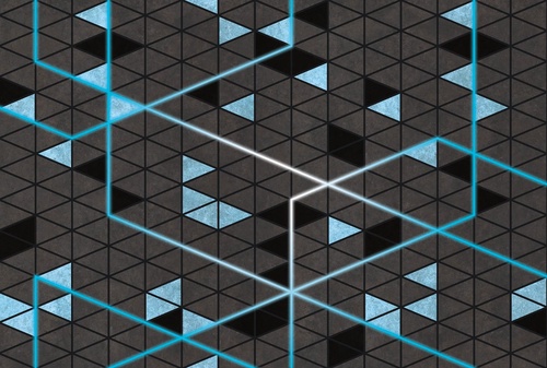 геометрия, голубые линии, серая, темная
