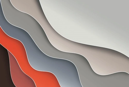 геометрия, линии, волны, серая, красный