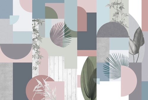 абстракция, геометрия, розово-серая