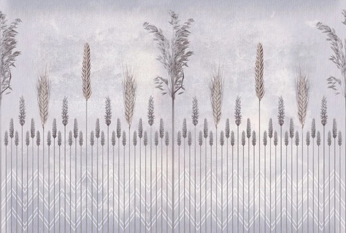 геометрия, сиреневая, колосья