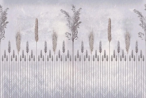 геометрия, сиреневая, колосья