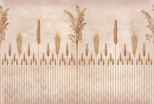 геометрия, светло коричневые, колосья