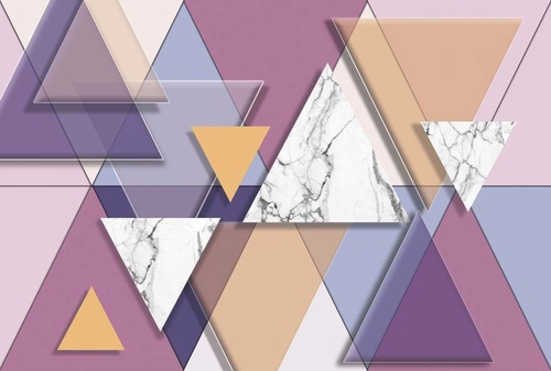 геометрия, треугольники, сиренево-бежевые