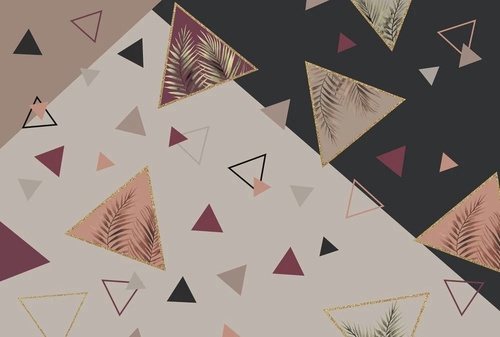 геометрия, треугольники, черно-бежевые