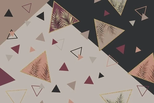 геометрия, треугольники, черно-бежевые
