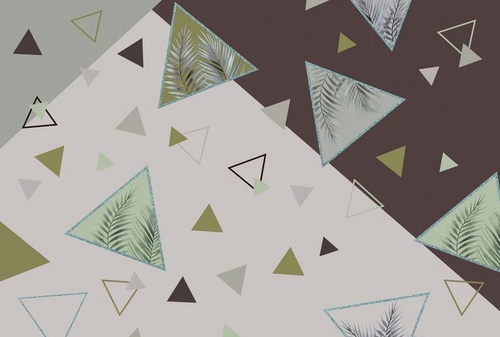 геометрия, треугольники, зелено-бежевые