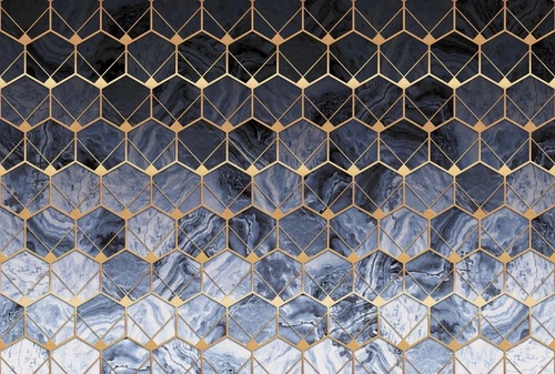 геометрия, шестиугольники, серо-черные