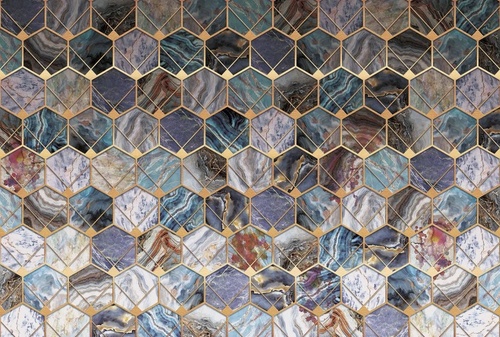 геометрия, шестиугольники, серо-коричневые