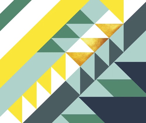 геометрия, треугольники, желто-зеленые