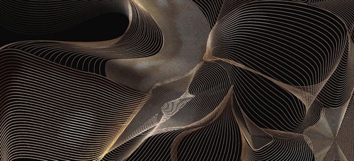 геометрия, черные, золотые линии