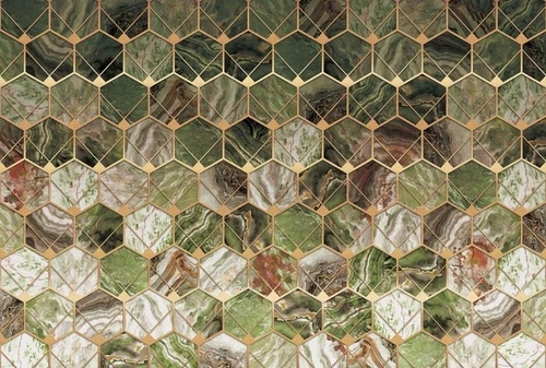 геометрия, соты, под мрамор, малахитовые, зелено-коричневые