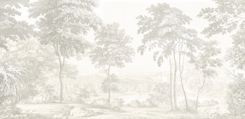 пейзаж, лес, нежные, пастельные, итальянские, воздушные, современный дизайн, красивые, бежевые, хорошего качества, стильные, деревья, лес в тумане