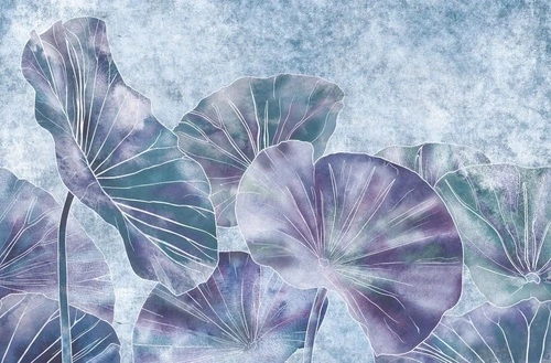 в ванную комнату, графика, лотосы, сиреневые, фиолетовые