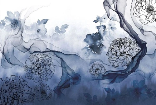 в ванную комнату, флюид, графика, синий