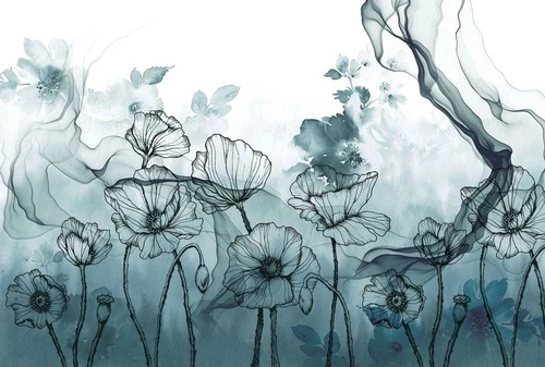 в ванную комнату, графика, флюид, бирюзовая