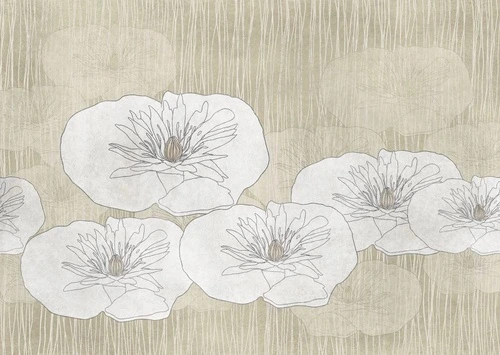 в ванную комнату, графика, цветы, бежевые