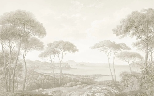 пейзаж, сосны, итальянские, светлый пейзаж, бежевые, красивый пейзаж, серые, в загородный дом