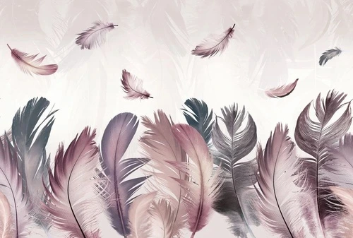 молодежные, перья, бордовые