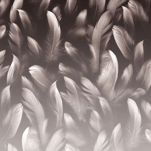 молодежные, перья, серо-бежевые, квадратные