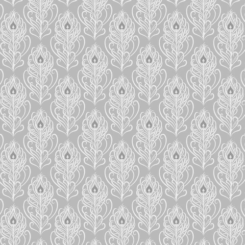 классика, обои с перьями, серые