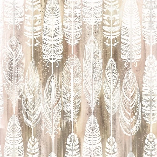 классика, обои с перьями, бежевые