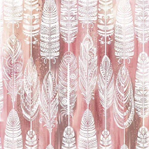 классика, обои с перьями, коричневые, розовые