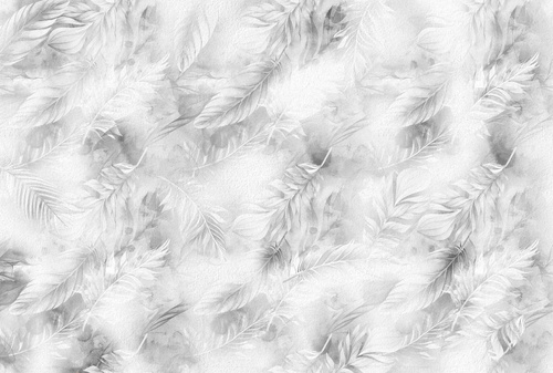 молодежные, абстракция, перья, черно-белые