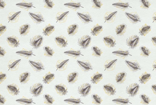 молодежные, перья, бежевые, на сером фоне