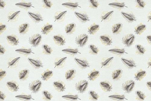 молодежные, перья, бежевые, на сером фоне