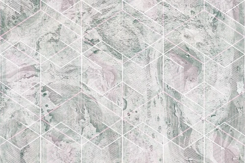 в ванную комнату, зелено-розовая, под мрамор