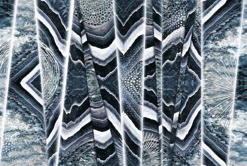 в ванную комнату, под мрамор, вертикальные, серо-бирюзовая