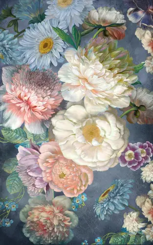 пионы, розы, нежность, растения, лепестки, листья, цветы