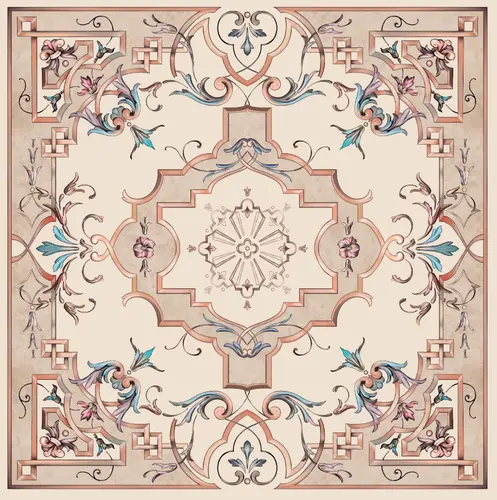 античность, цветы, узоры, потолочный, геометрия, потолок, растительный узор