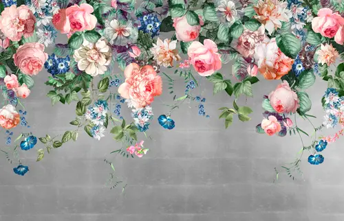 растения, серебро, лепестки, пионы, цветы, розы