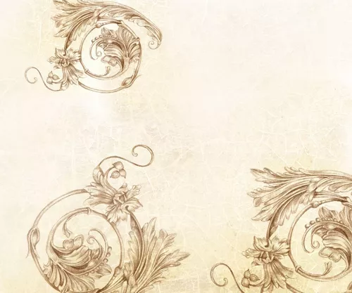 графика, растение, сепия, желтые, листья, закругление, белые