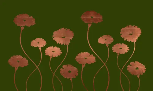 минимализм, золото, цветы