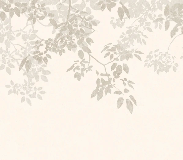 Арт-обои - графика, бежевые, ветки, листья, листья на стену, трава, травы, лес